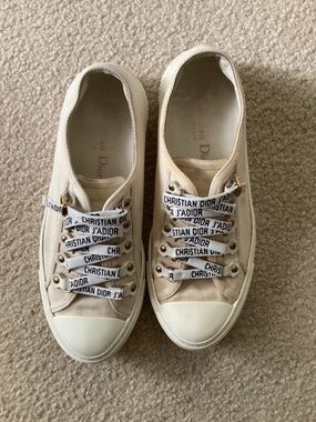 Christian Dior beige low tops size 38